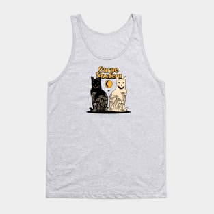 Carpe Noctem Black Cat in orange Tank Top